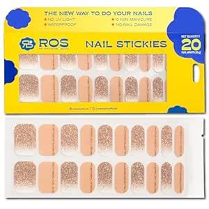 ROS Beauty Nail Stickies | 20 Count | Easy-to-Apply Vibrant Nail Art ...