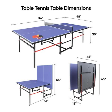 ERIFZ Professional Foldable Ping Pong Table With Net, 2 Paddles, And 3 ...