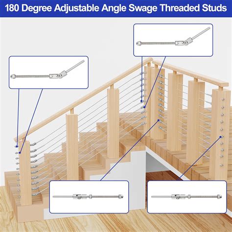 BLIKA 10 Pack 6 Long Angled Swage Threaded Stud and India | Ubuy