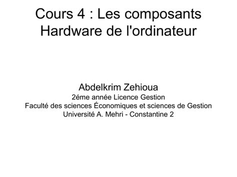 Cours Informatique Hardware 的图像结果