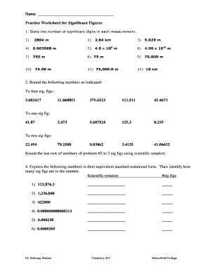 Image result for Significant Digit Practice Worksheet