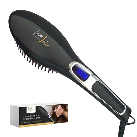 FemJolie Hair Straightener Brush Best for Beauty Styling (with Velvet ...