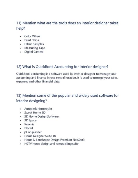 Interior Materials Construction Technique - 11) Mention what are the ...