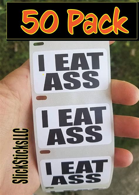 Amazon.com: 50PCS I EAT Ass Stickers Bulk lot Hard hat Decals : Toys ...
