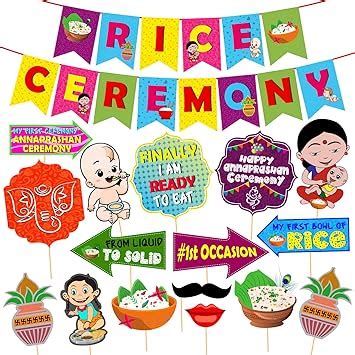 Party Propz Annaprashan Decoration Items - 17Pcs Rice Ceremony ...