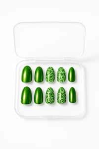 Buy AMOK STORE Pack of 10 Reusable Press-On Nails with Glue — UV ...