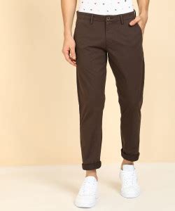 Allen Solly Slim Fit Men Brown Trousers - Buy Allen Solly Slim Fit Men ...