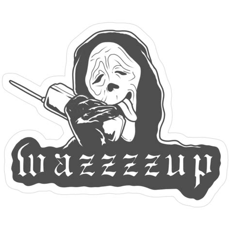 Wassup Scary Movie Sticker | Scary movies, Trippy wallpaper, Band posters