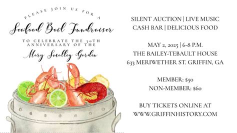 Low Country Boil Fundraiser - 30th Anniversary of the Mary King Smalley ...