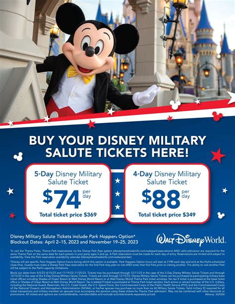 Military Disney Tickets