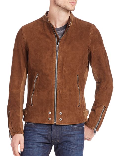 DIESEL Edgeamer Suede Jacket in Brown for Men - Lyst