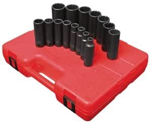 Sunex 2670 15 Piece 1/2" Drive Deep SAE 12 Point Impact Sock : Amazon ...