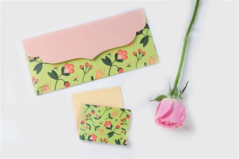 Green Floral Design Envelope & Tag Combo – Paperholic Design Studio