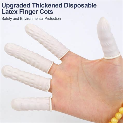 SCHOFIC Antistatic ESD Safe Latex Finger Cots 4 MIL Thick - White ...
