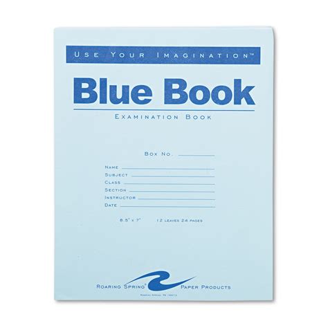 Roaring Spring, ROA77513EA, Wide-ruled Blue Examination Book, 1 Each ...