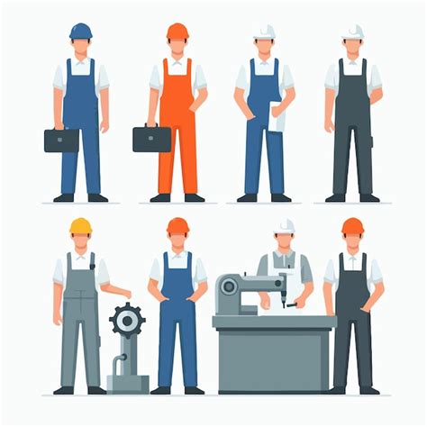 Manufacturing Workers Vector 的图像结果