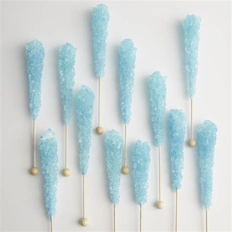 Baby Blue Rock Candy Lollipops