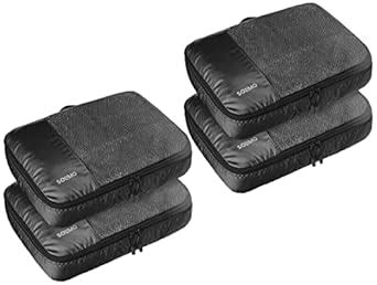 Amazon Brand - Solimo 4 Piece Packing Travel Organizer Cubes Set ...