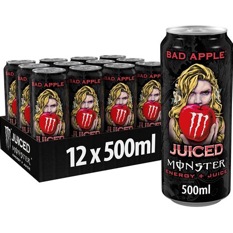 Monster Energy Drink Bad Apple 12 x 500ml | Your Coca-Cola UK