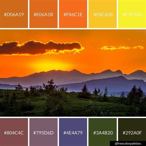 Sunrise | Sunset | Sunshine Color Palette Inspiration Great for digital ...