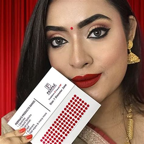 PERPAA Premium Velvet Sticker Kumkum Bindi Box of 15 Flaps - Pottu for ...