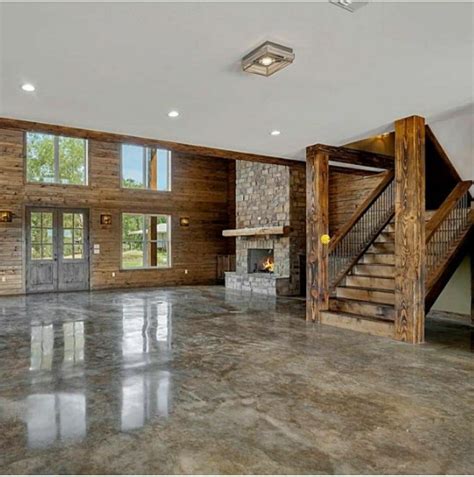 Explore a variety of stunning Barndominium concrete flooring options as ...