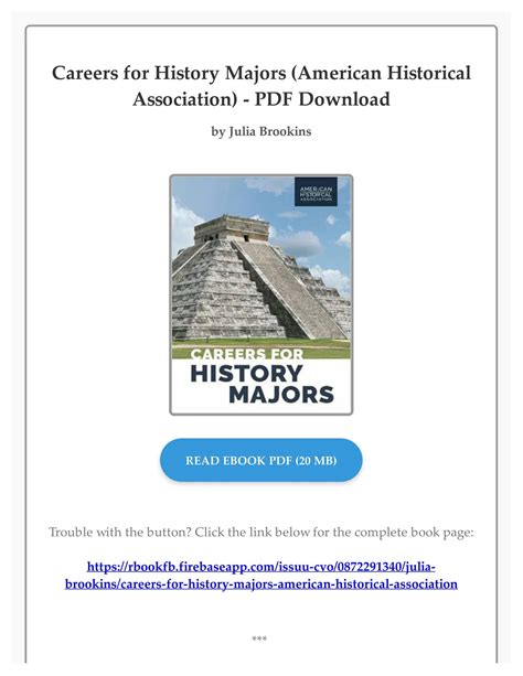 (PDF) Careers for History Majors (American Historical Association) by Julia Brookins by ...