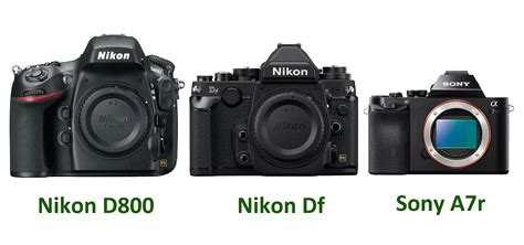 Nikon Df Vs. Sony A7 / A7R Vs. Nikon D800 Specs, Size Comparison ...