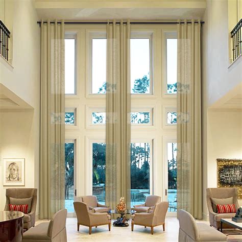 Amazon.com: Fcosie Extra Long Curtains 10-24 ft Length, Linen Drapes ...