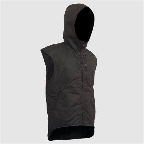 Oilskin Wax Brown Vest with Hood; NZ Made Quality | Styx Mill