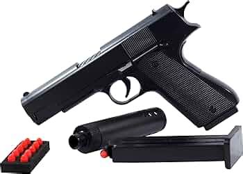 Kids Soft Bullets Toy Gun | Pull Back Action with Jump Ejecting ...