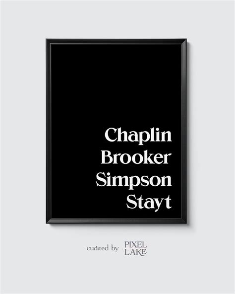 Famous Charlie's - Statement Wall Art With Surnames of Famous Charlie Namesakes - Etsy