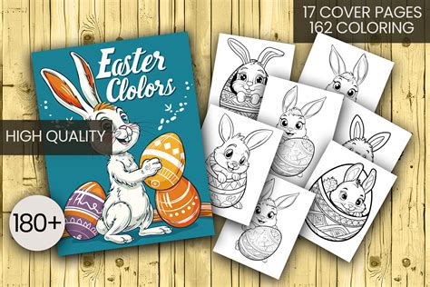 Easter Bunny Kids Coloring Book Graphic by Fun Digital · Creative Fabrica