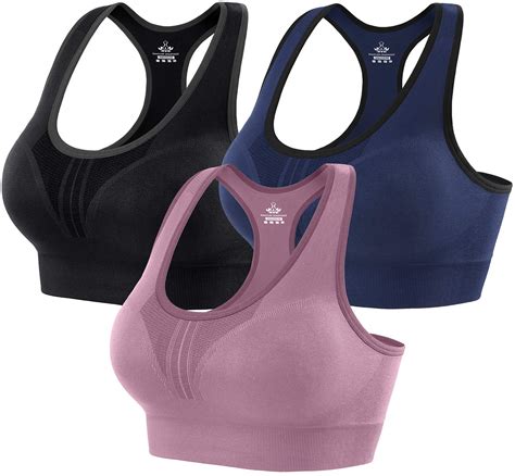 Heathyoga High Impact Sports Bras for Women Padded Sports Bras for ...