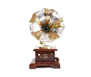 Buy BELLE DECORS Wooden Gramophone Player Decor Showpiece Online at Low ...