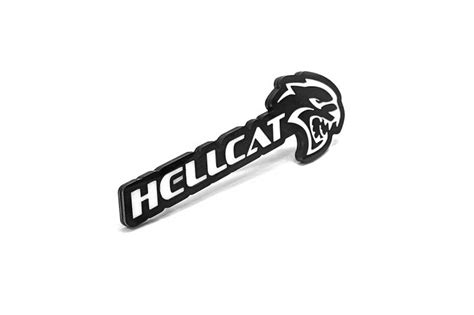 DODGE Radiator grille emblem with Hellcat logo (type 2) – decoinfabric