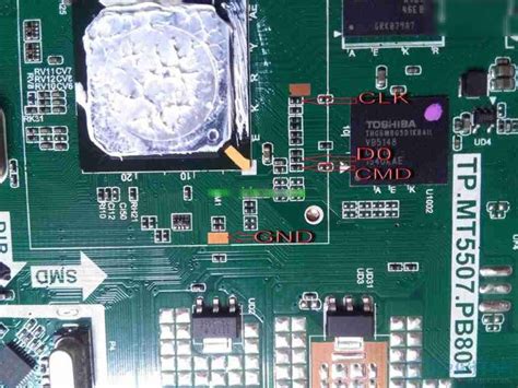 康佳液晶35017819主板EMMC接线点位图 - 家电维修资料网