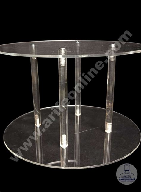 Home CAKE DECOR™ Round Shape Cake Spacer with Rods 10" X 6" Acrylic ...
