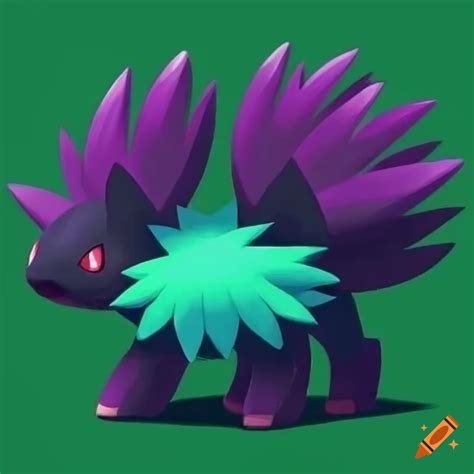 Cute grass dark type pokémon on Craiyon