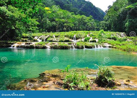 Semuc Champey, Guatemala stock photo. Image of falls - 16504376