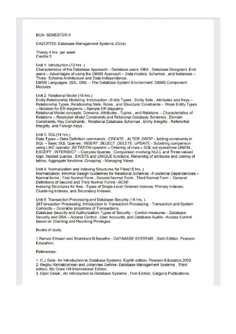 Dbms mod 5 & syllabus - UNIT V Transaction Processing and Database ...