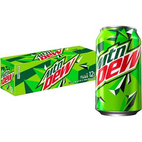 Mountain Dew Soda, 12 fl oz Cans, Pack of 12, Original Flavor ...