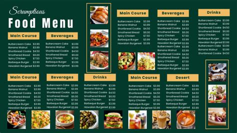 Cafeteria Menu 的图像结果