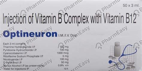 Optineuron Ampoule Of 3ml Injection: Uses, Side Effects, Price & Dosage ...