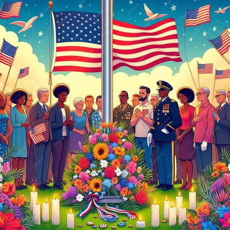 Memorial Day Greetings Illustration Photo | Premium AI-generated image