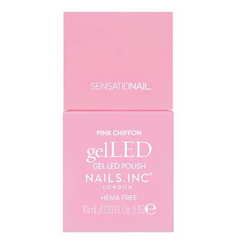 Nails.INC x Sensationail GelLED Gel Nail Polish, Pink Chiffon, Rose ...