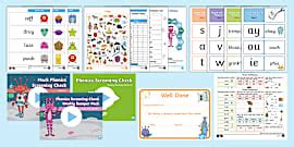 NEW Phonics Screening Survival: Weekly Bumper Pack 1