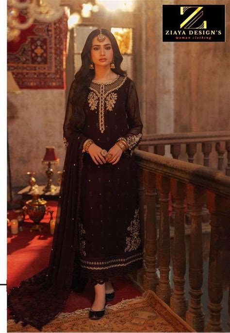 Ziaya 1127 Colours By Ziaya Pure Faux Georgette Embroidery Dresses ...