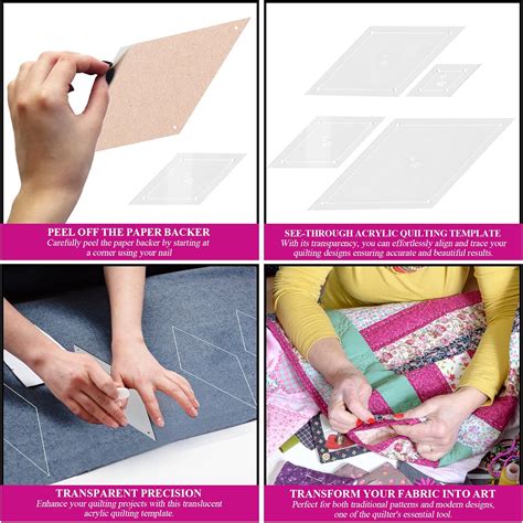 LaserThing Quilting Acrylic Template Set | Precision Tools for India | Ubuy