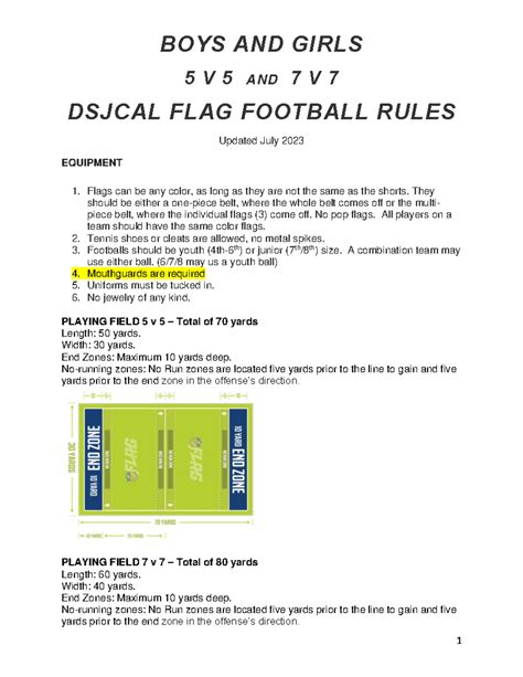 Flag football rules 23 - Notes - BOYS AND GIRLS 5 V 5 AND 7 V 7 DSJCAL ...